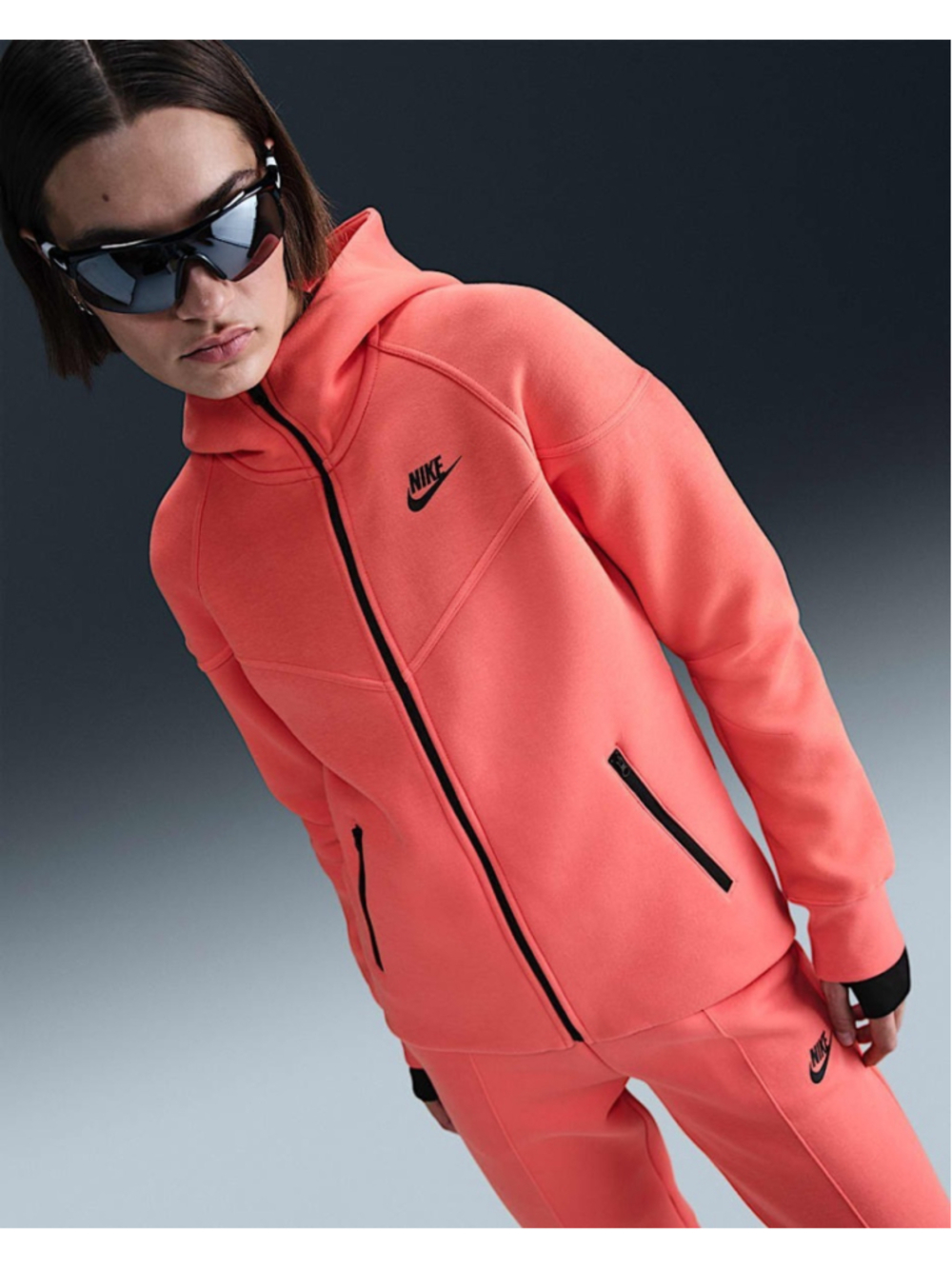Nike Tech Fleece Windrunner Hoodie Ember Jacket Women's Size Small FB8338-814